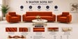 Austin (3+1+1) Sofa Set Sofa In Orange Color