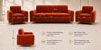Austin (3+1+1) Sofa Set Sofa In Orange Color