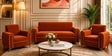 Austin (3+1+1) Sofa Set Sofa In Orange Color Austin (3+1+1) Sofa Set Sofa In Orange Color