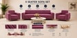 Austin (3+1+1) Sofa Set Sofa In Rose Color Austin (3+1+1) Sofa Set Sofa In Rose Color