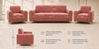 Austin (3+1+1) Sofa Set Sofa In Rose Color