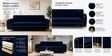 Austin 3 Seater Sofa In Blue Color