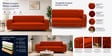 Austin 3 Seater Sofa In Orange Color