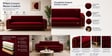 Austin 3 Seater Sofa In Maroon Color