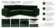 Austin 6 Seater Corner Sofa In Green Color