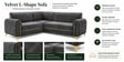 Austin 6 Seater Corner Sofa In Grey Color