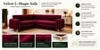 Austin 6 Seater Corner Sofa In Maroon Color