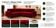 Austin 6 Seater Corner Sofa In Maroon Color