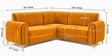 Austin 6 Seater Corner Sofa In Mustard Color