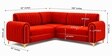 Austin 6 Seater Corner Sofa In Orange Color