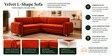 Austin 6 Seater Corner Sofa In Orange Color