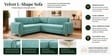 Austin 6 Seater Corner Sofa In Teal Color