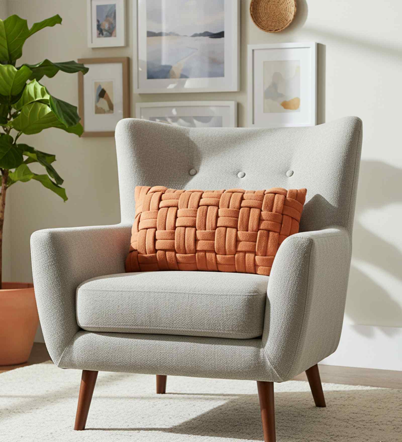 Auburn 100% Cotton 12X20 Inches Knitted Cushion Cover With Filler