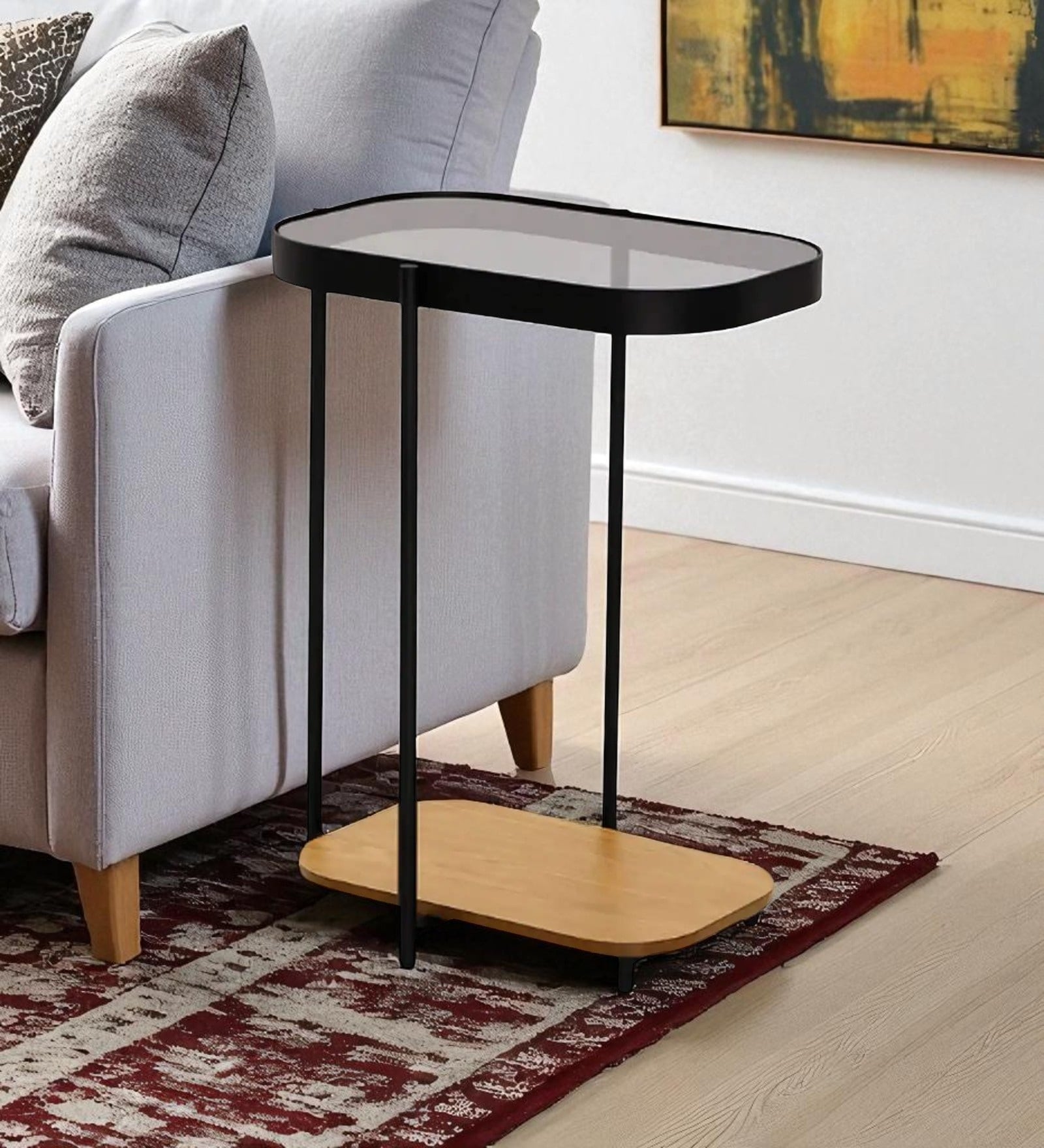 Auburn Metal End Table in Black Color
