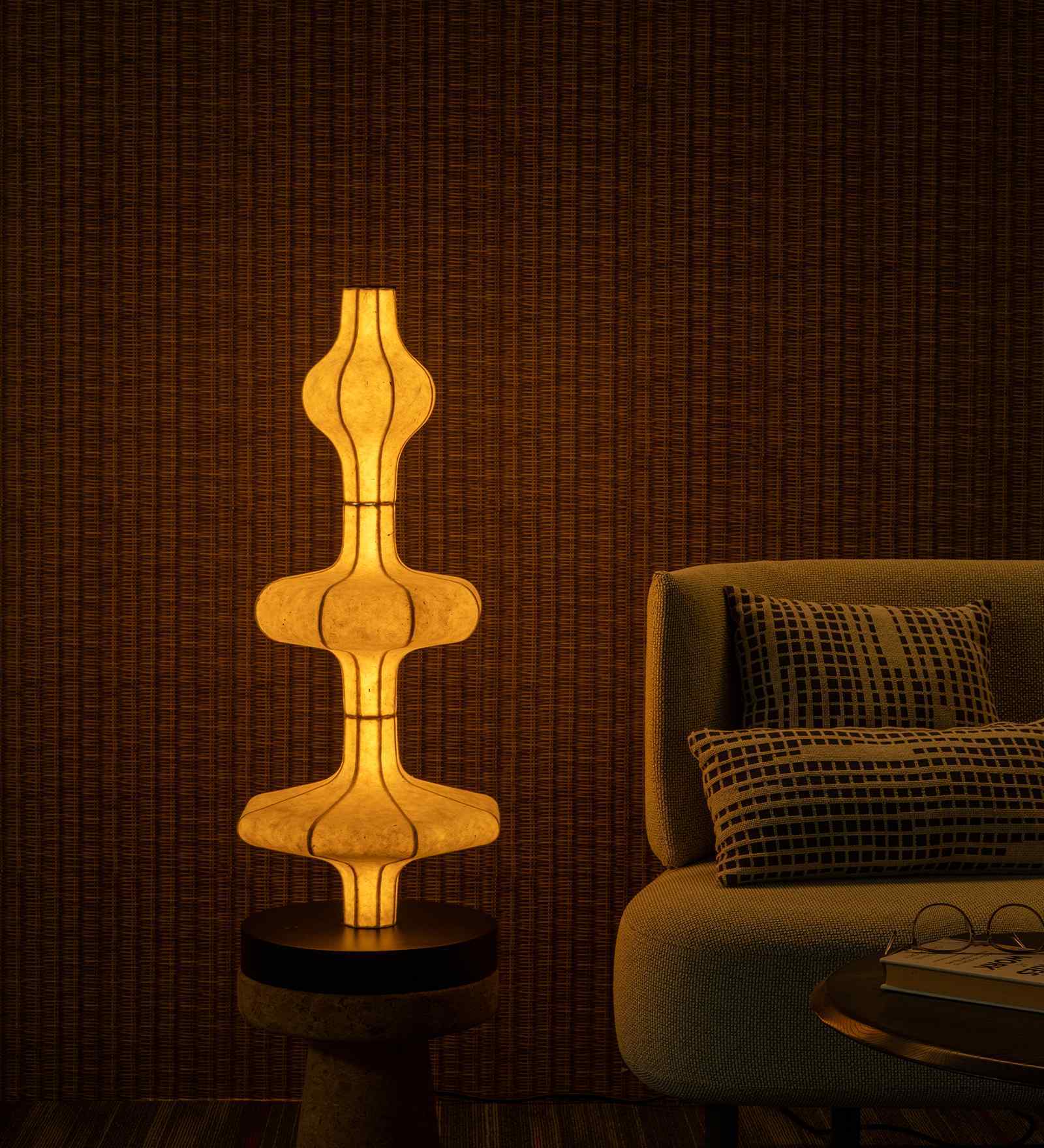 AUM-HIMALAYAN WHISPER MINI | Handcrafted Table Lamp | E27 holder | with Bulb | RIPPL Lighting