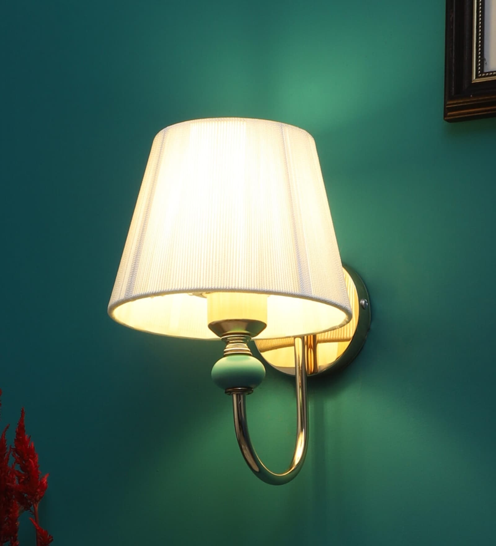 Aura Gold & Mild Steel Wall Light