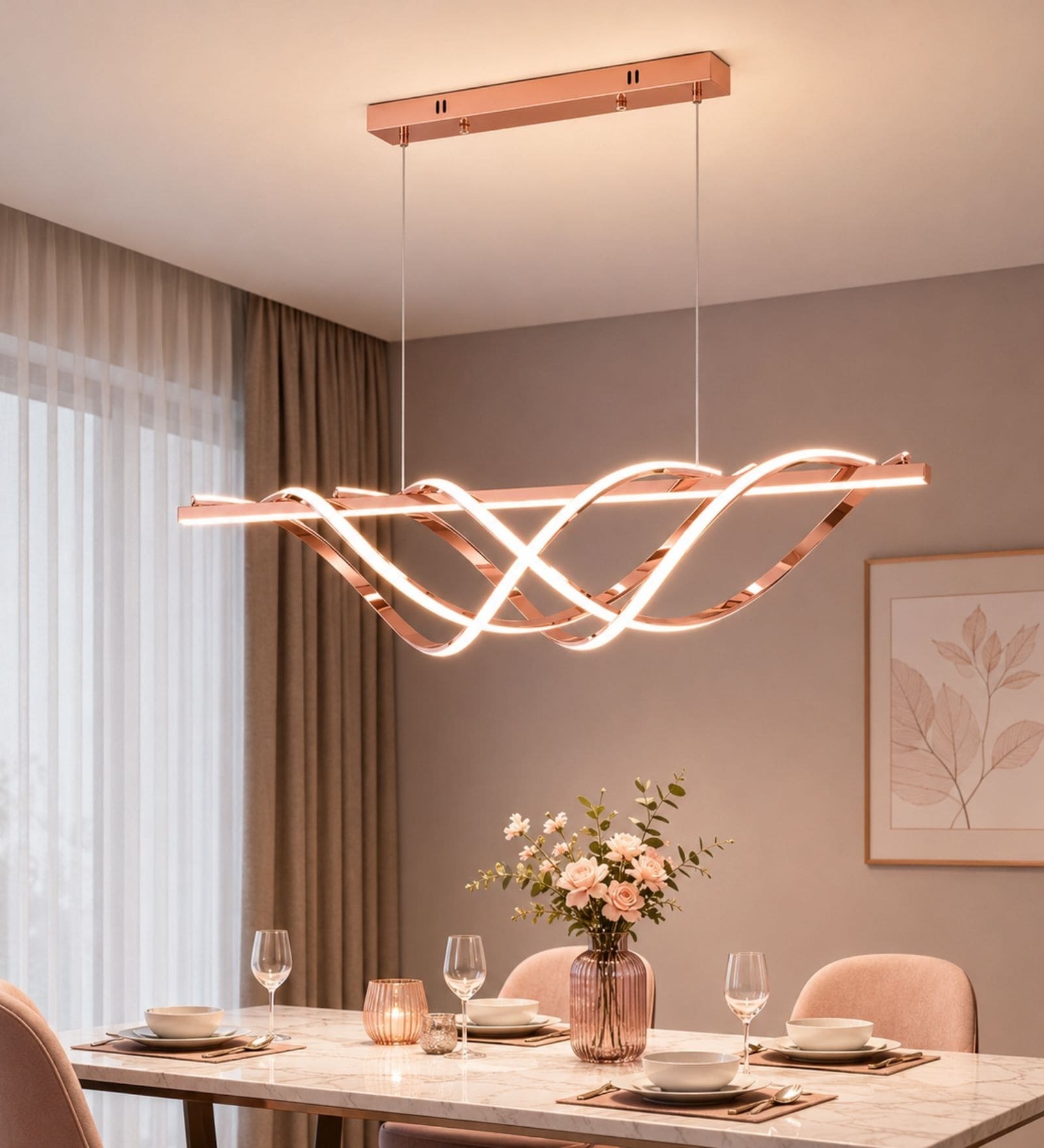Aurelia Wave Dining Chandelier