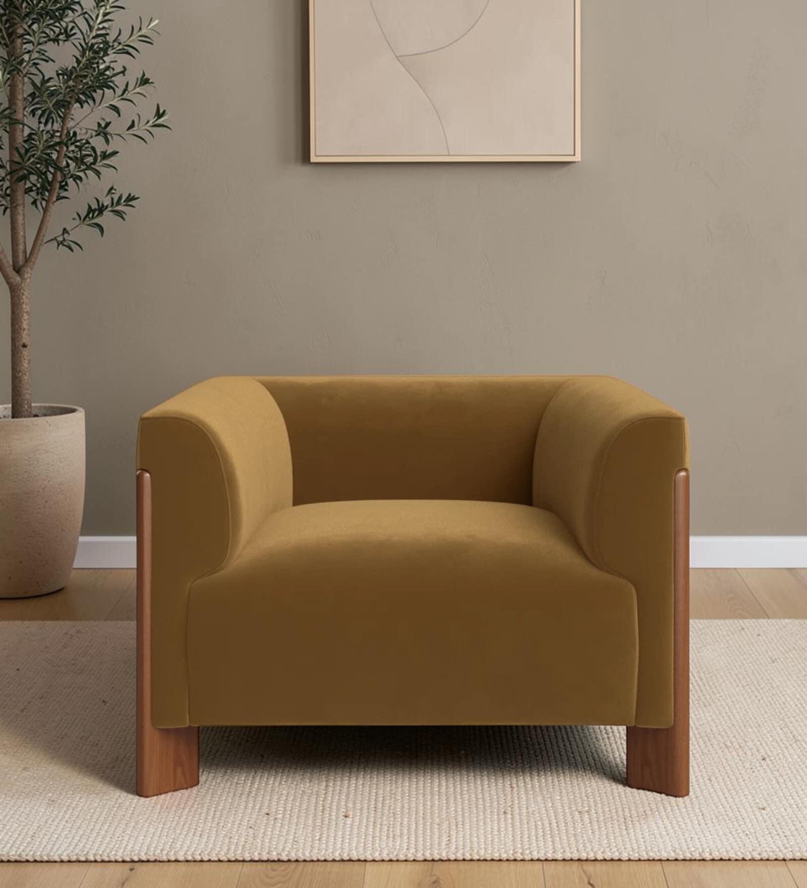 Aurelio Acacia Wood Chair In Brown Color