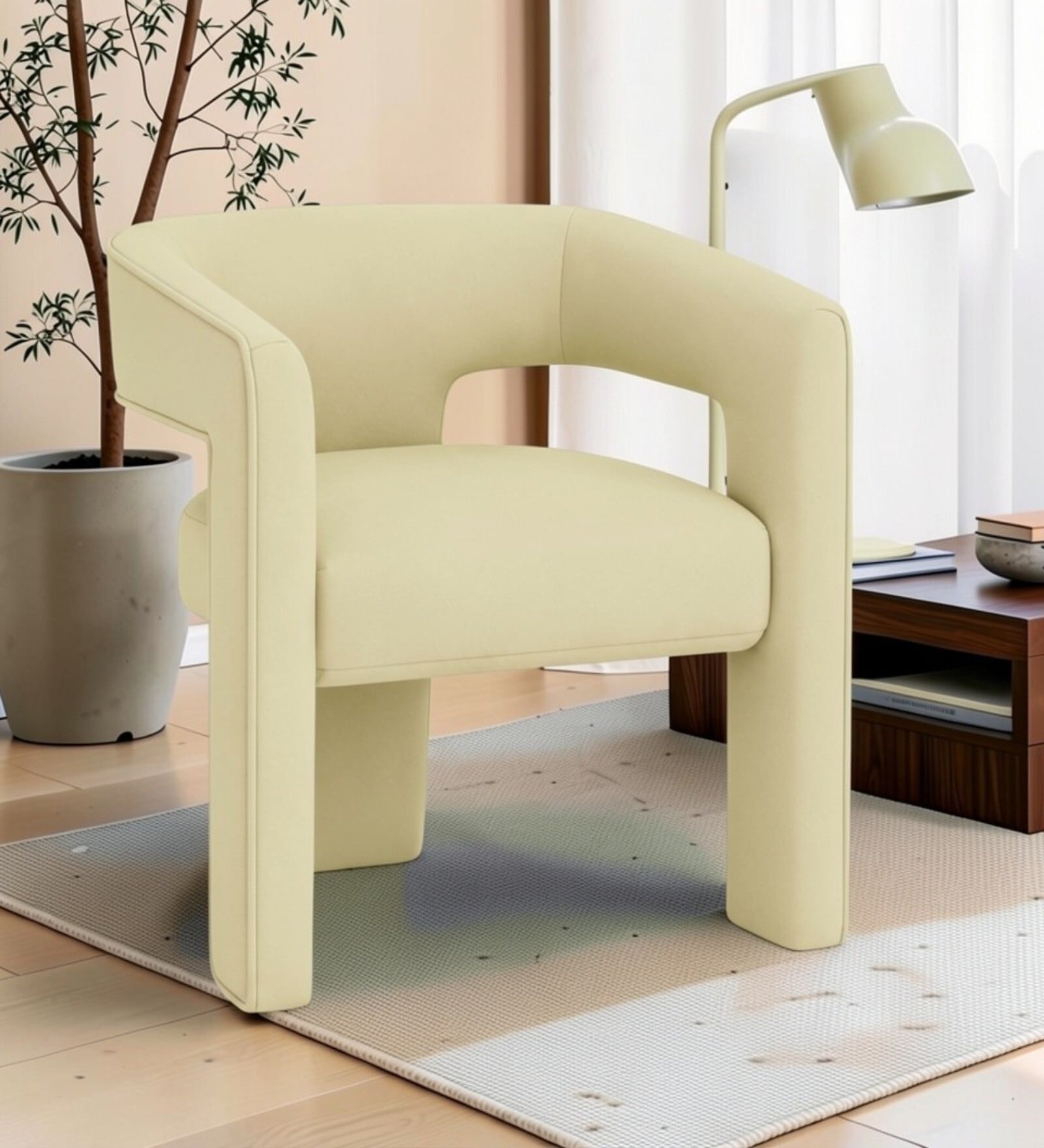 Aurelius Lounge Chair In Beige Color