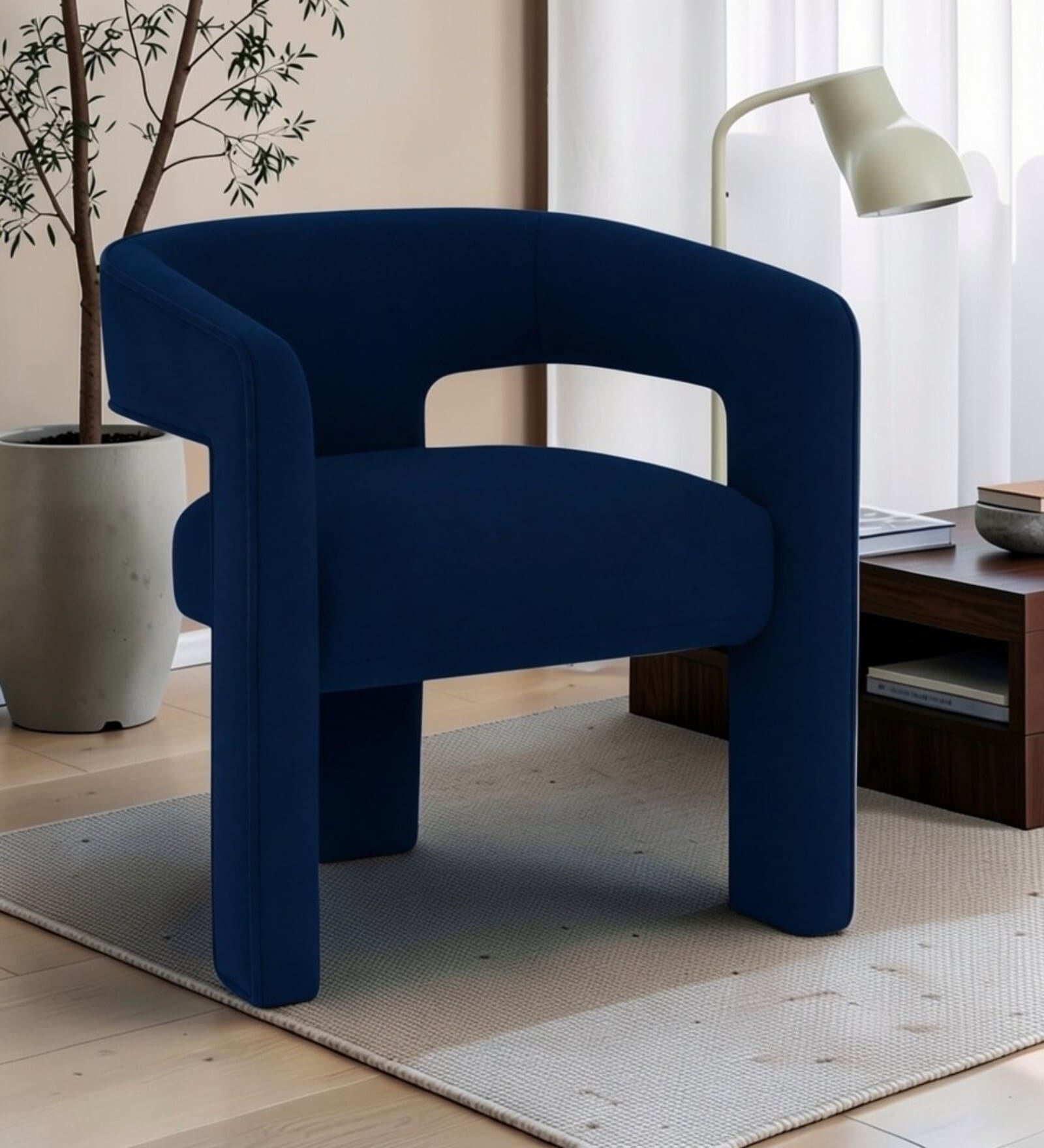 Aurelius Lounge Chair In Blue Color