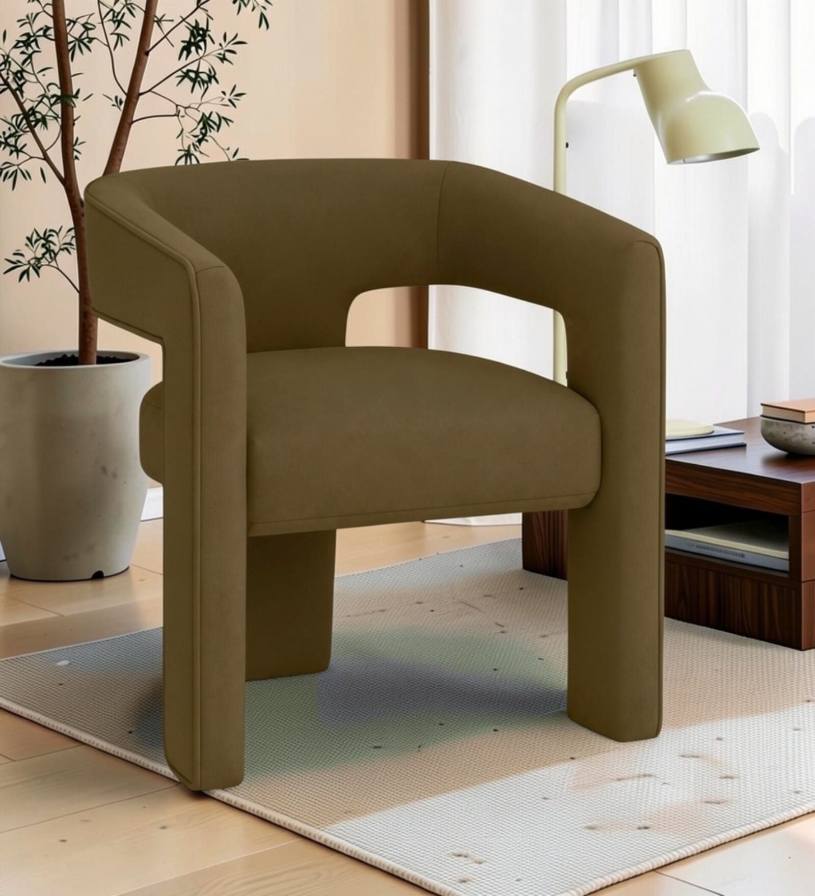 Aurelius Lounge Chair In Brown Color