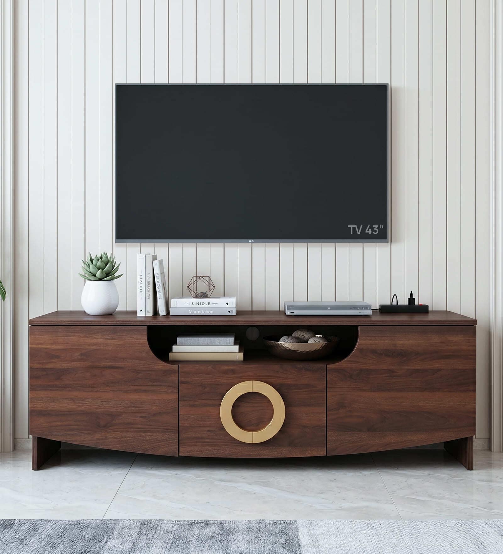 Aurello TV Unit in Walnut finish
