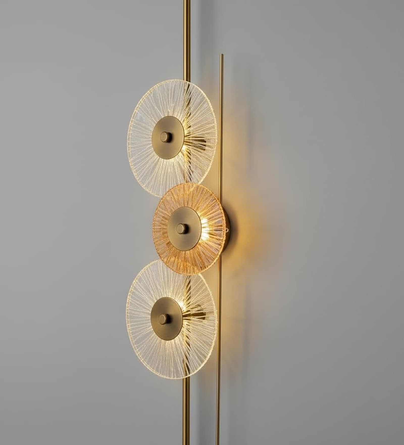 Aurora Cascade 900MM Gold Metal Glass LED Wall Sconce