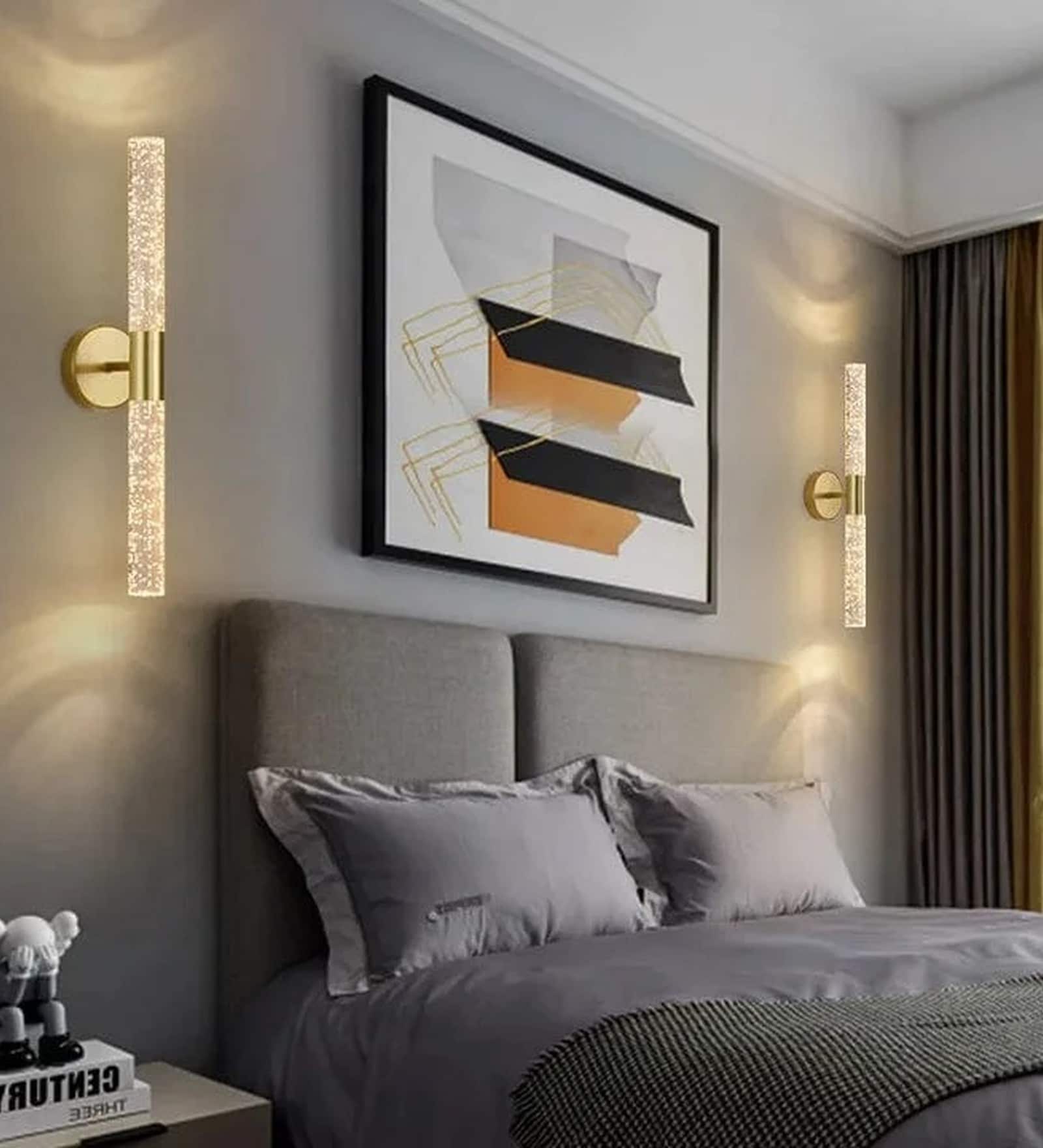 Aurora Crystal Beam 3C LED Wall Sconce Gold 600mm