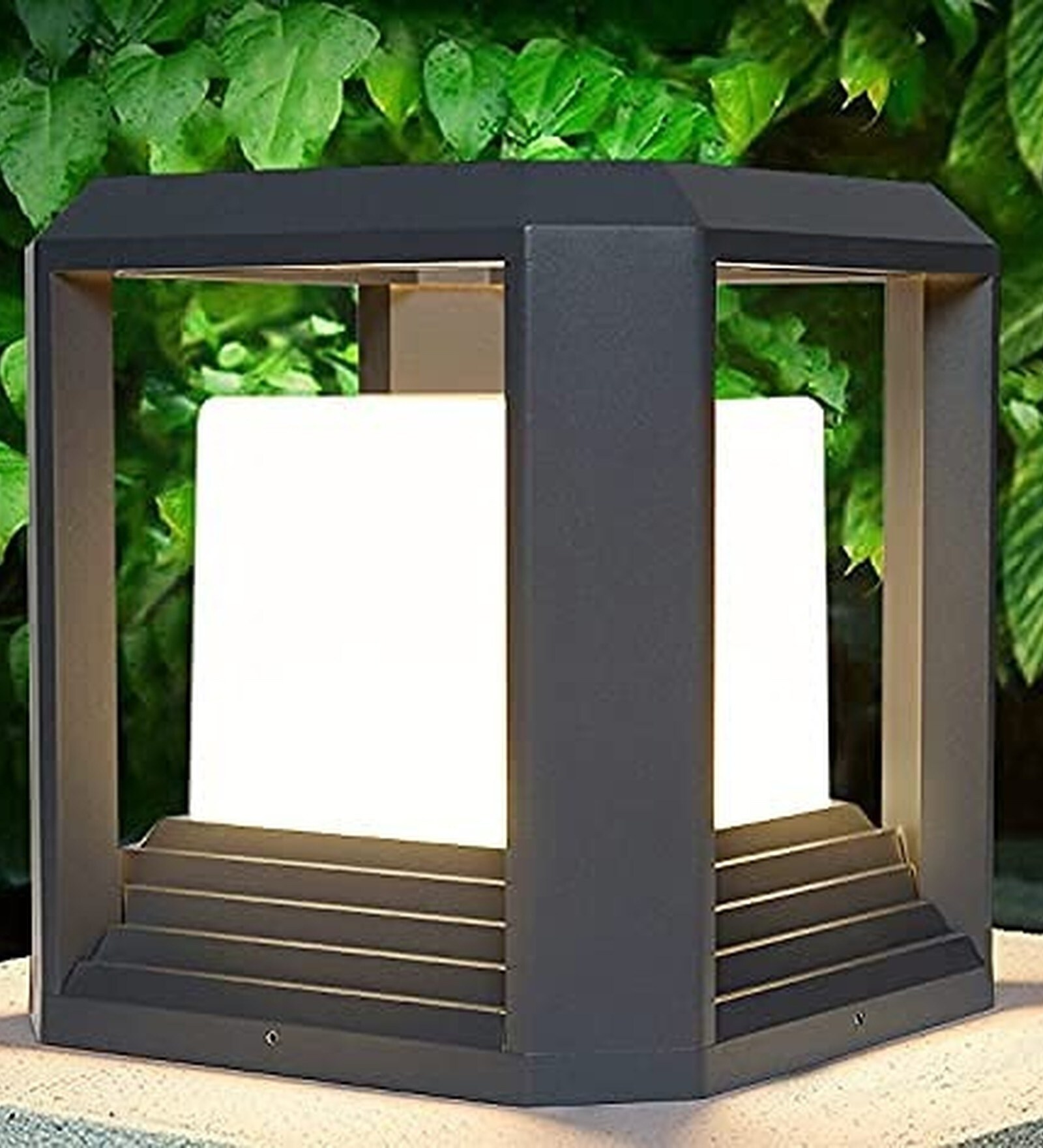Aurora Cube Sand Black 11 inch Outdoor LED Wall Sconce
