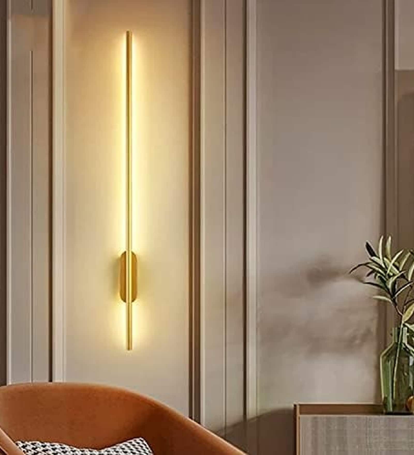 Aurora Gold Linear LED 47 Inch Wall Sconce 3C Tri-Colour