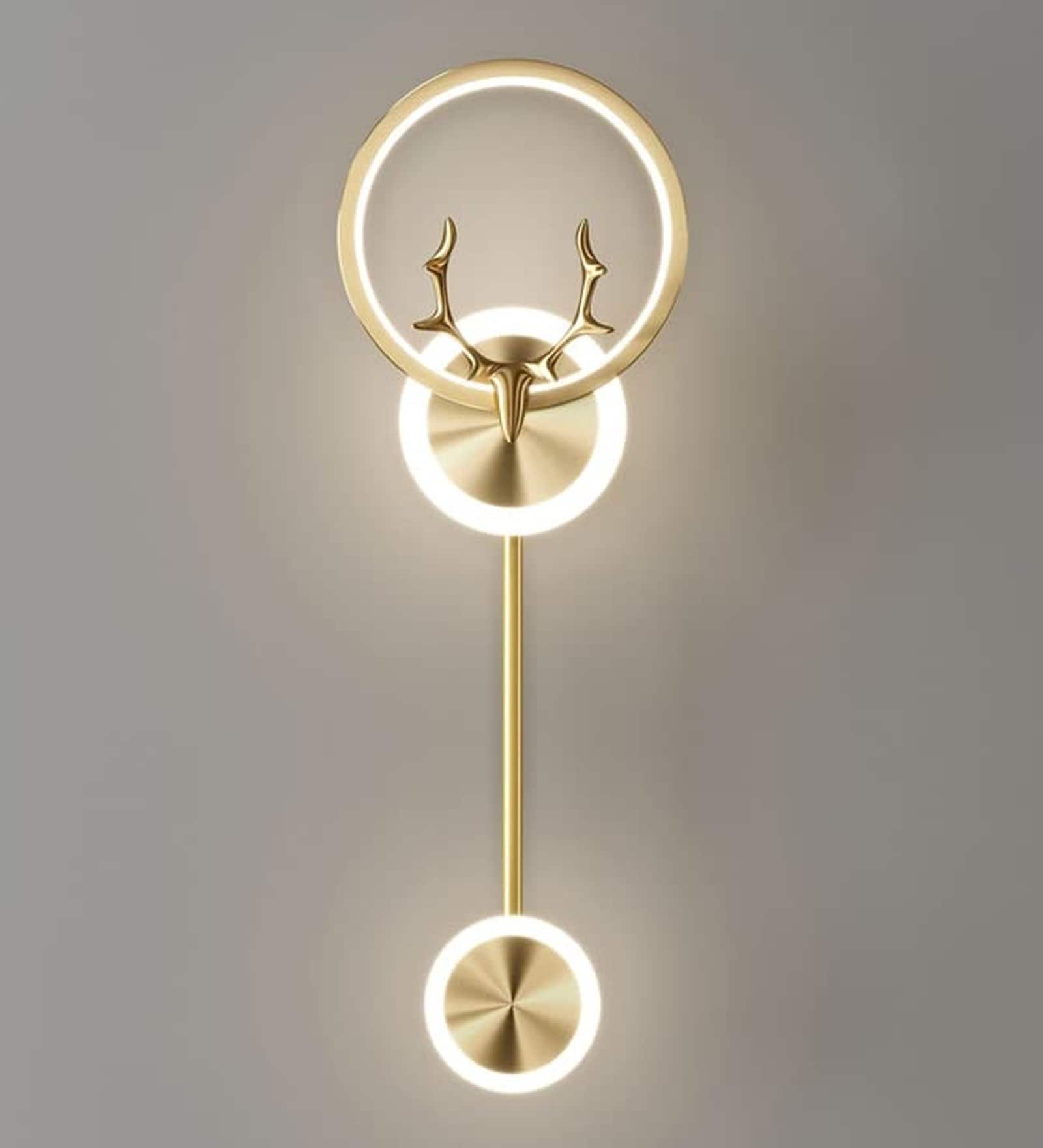Aurora Halo 3C LED Wall Sconce Metal Acrylic Gold
