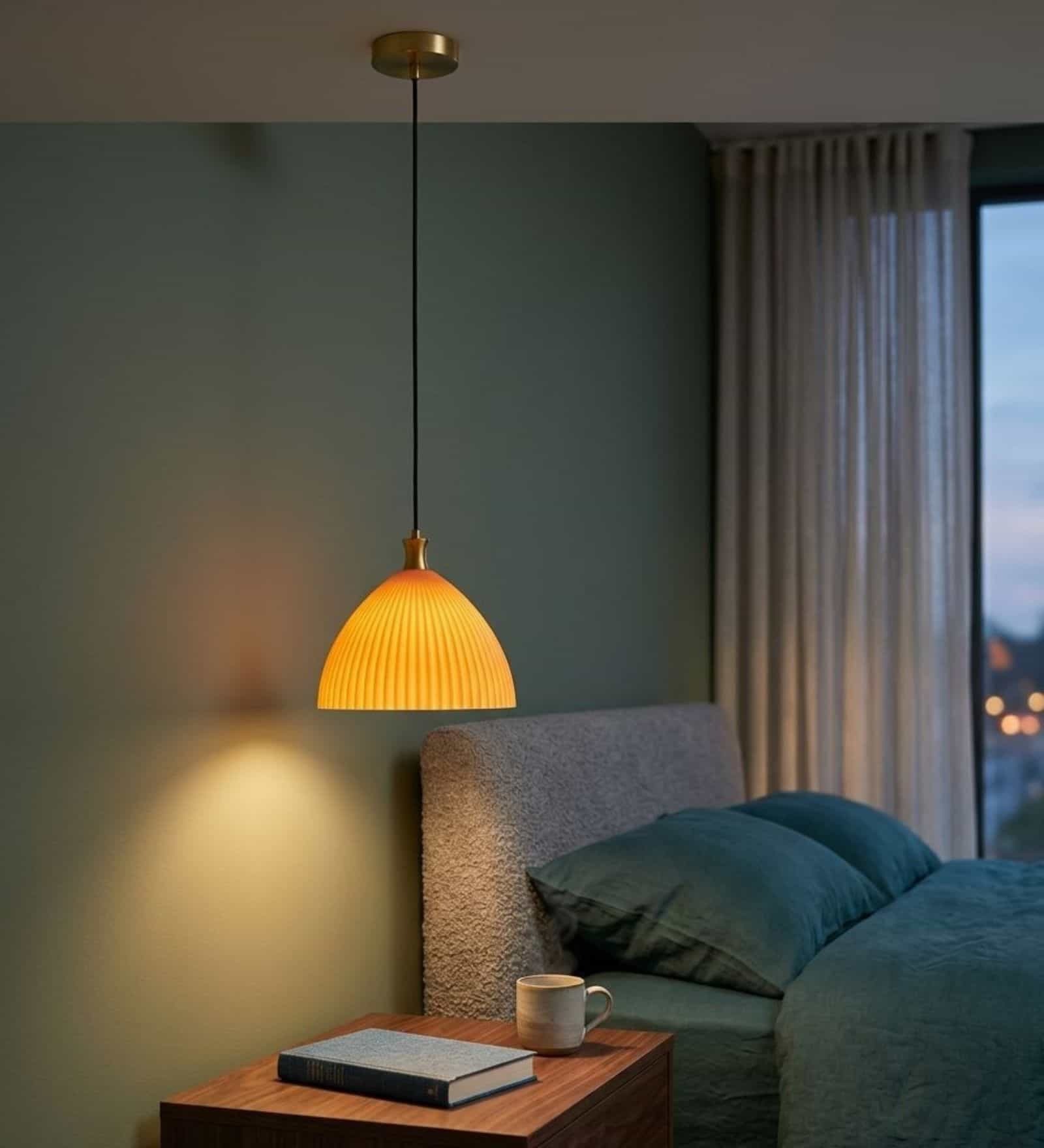 Aurora Ribbed Glass Pendant Light