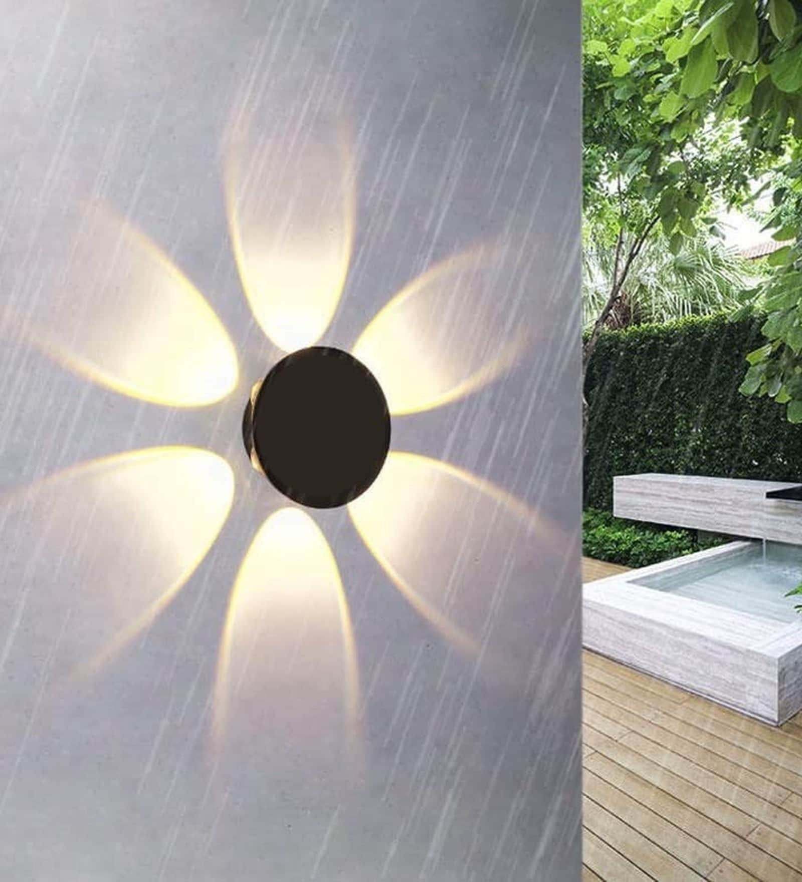 Aurora Sunburst Sand Black LED Wall Sconce 3000K