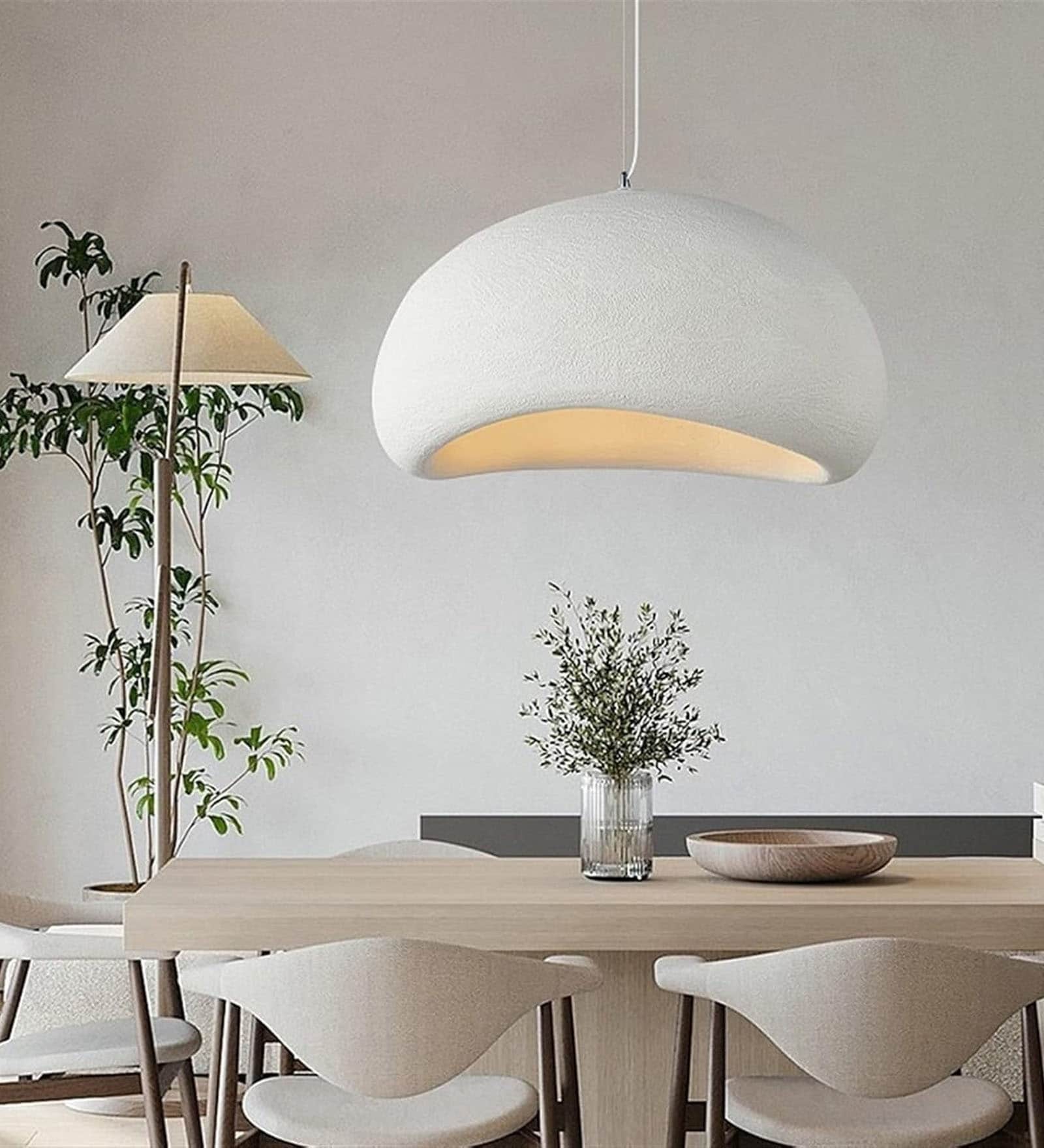 Aurora White Resin Pendant Light Tri-Colour LED