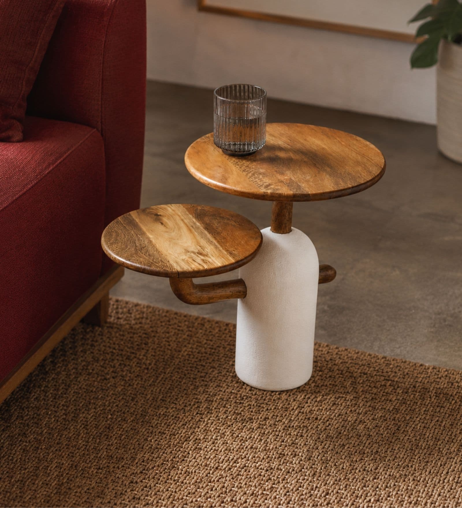 Aurum Side Table In White Finish