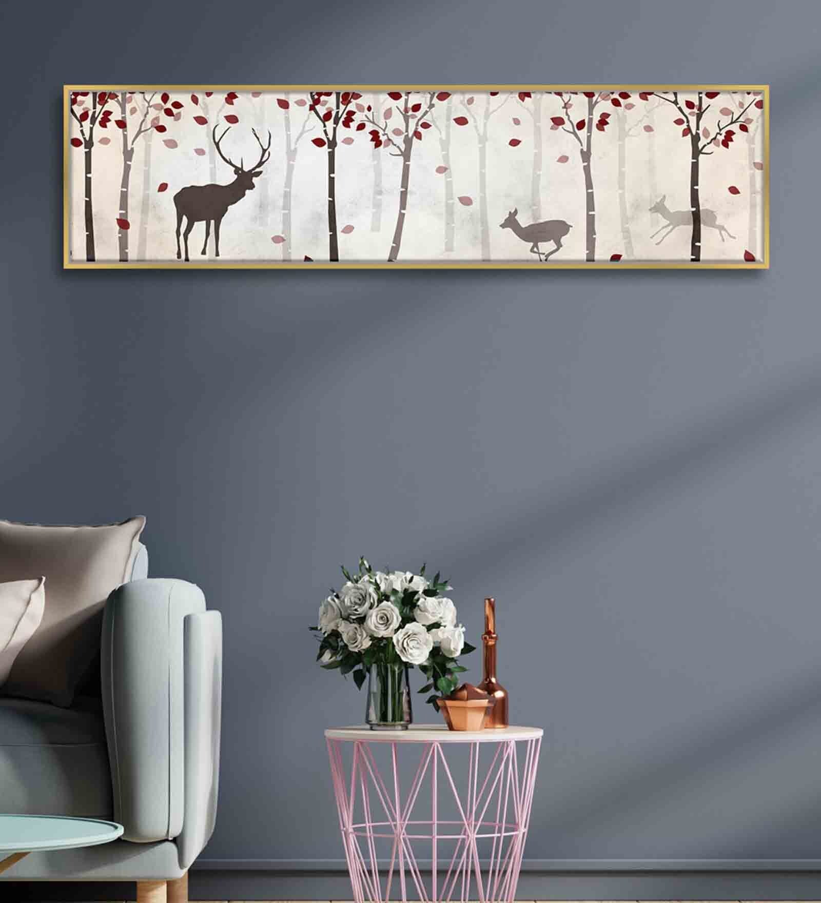 Auspicious Dear Canvas Art Print