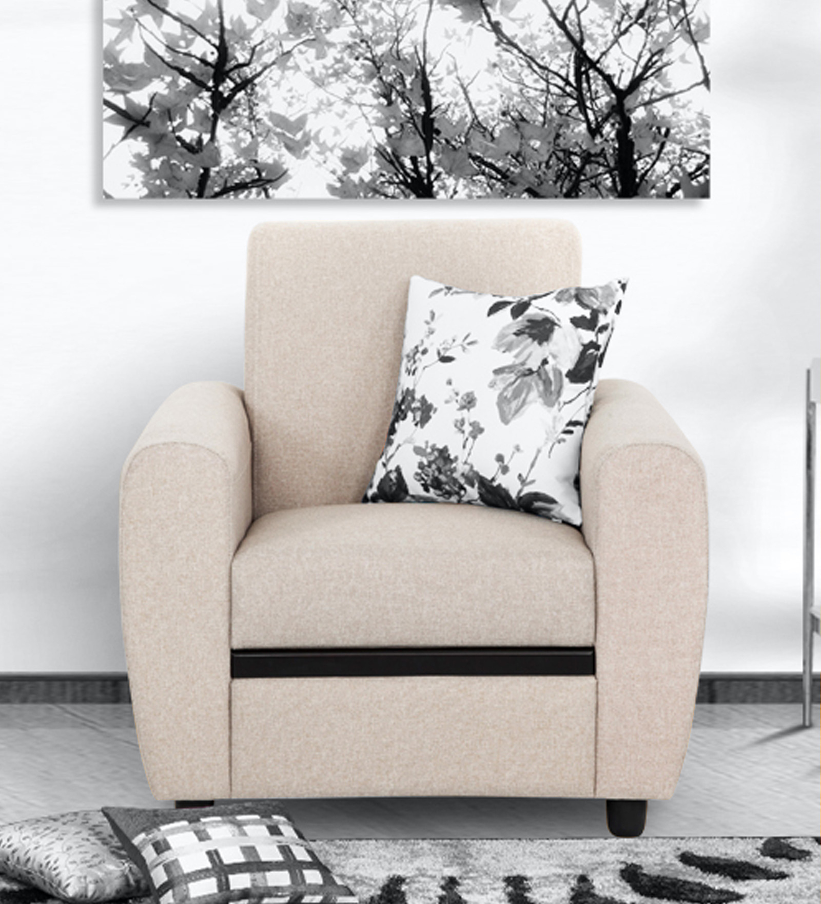 Austin 1 Seater Sofa in Beige Colour