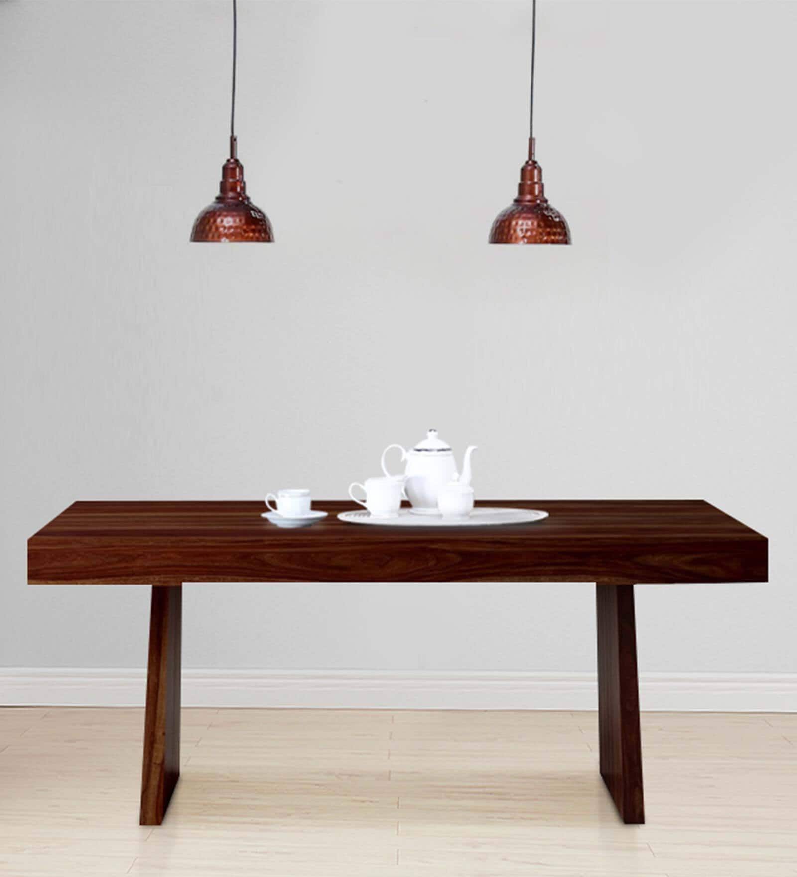 Austin Sheesham Wood 6 Seater Dining Table in Honey Finish