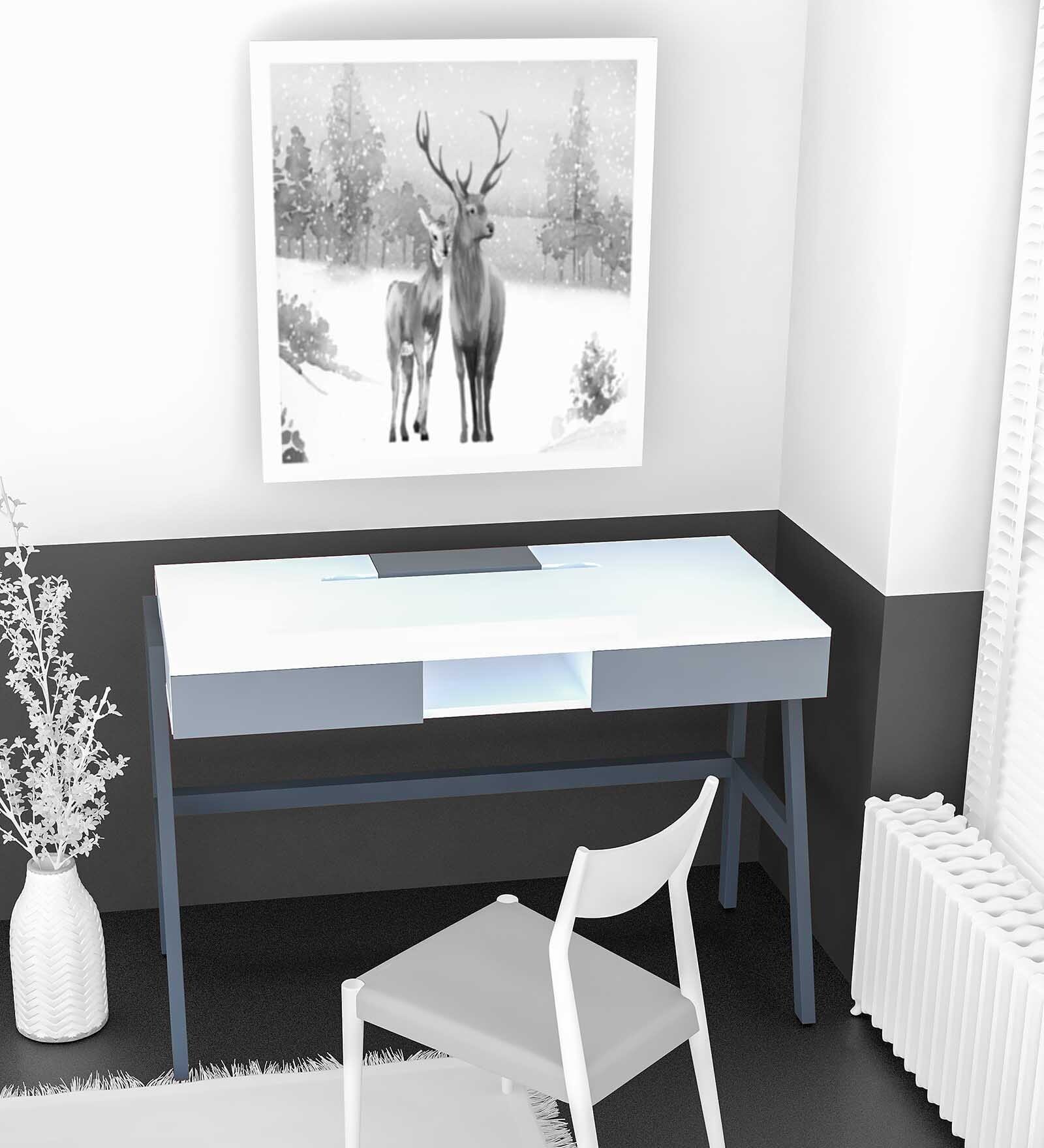 Buy Austin Study Table in White & Grey Colour at 45 OFF by GUDSMITH