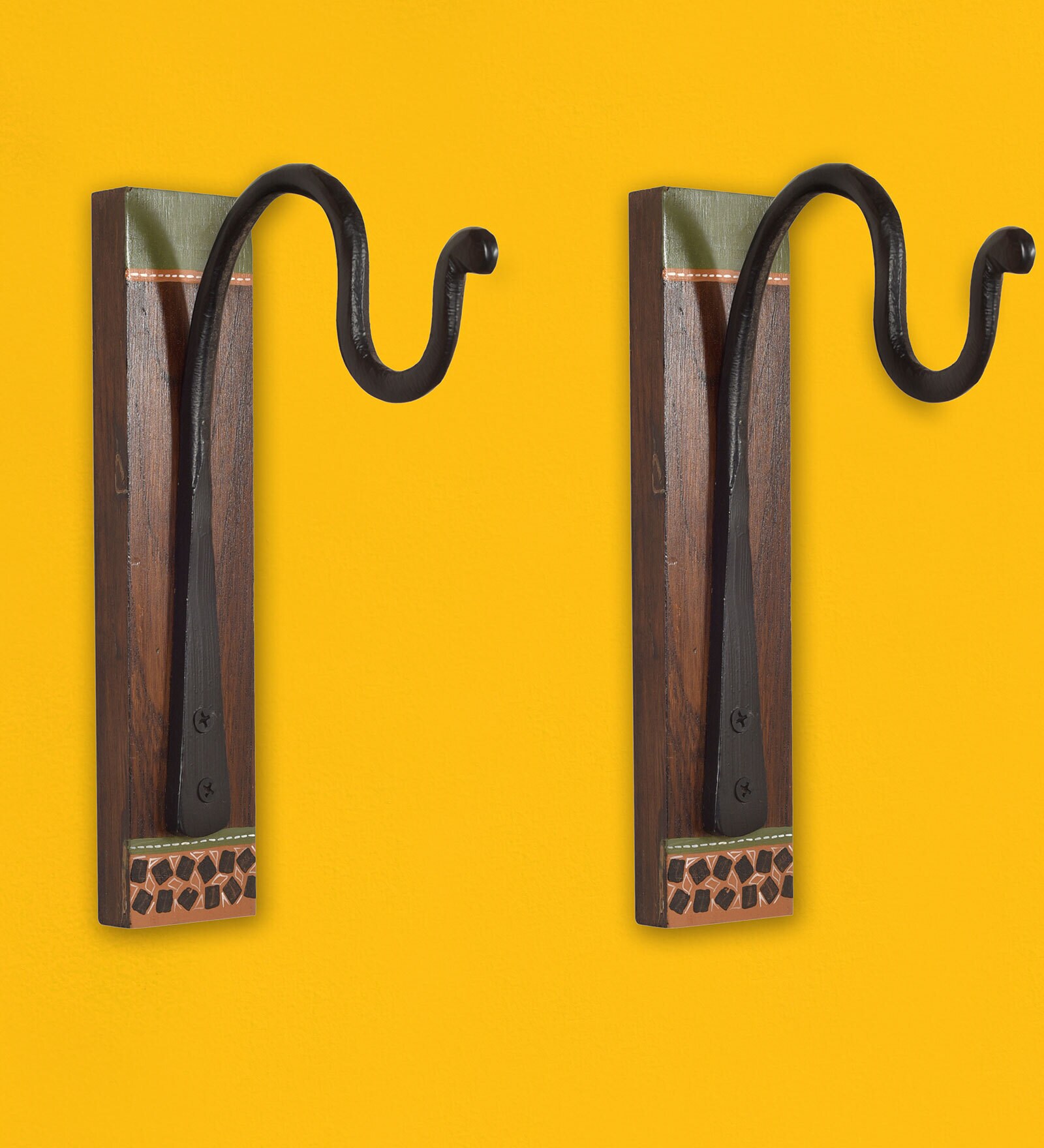 Buy Autumn Leaf (Set Of 2) Wood & Metal Key Holder at 21% OFF by ...
