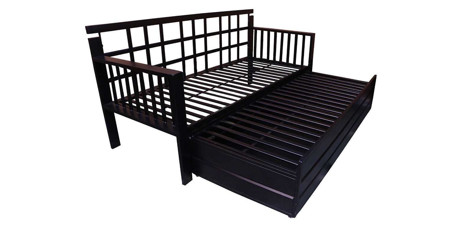 Buy Aurora Metal KingSize Sofa cum Bed with Hydraulic Storage in Matte