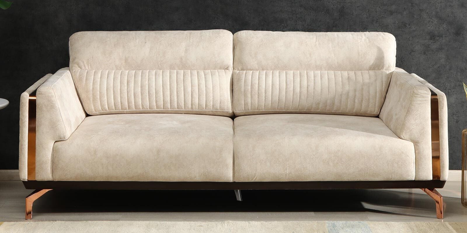 Australia Fabric 3 Seater Sofa in Beige Colour