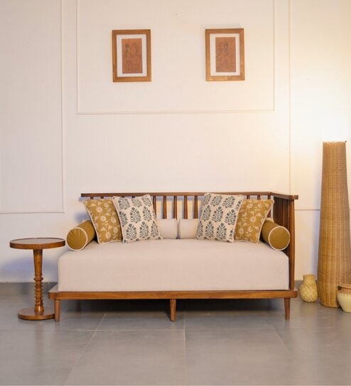 Aulin Teakwood Day Bed in Teak Finish