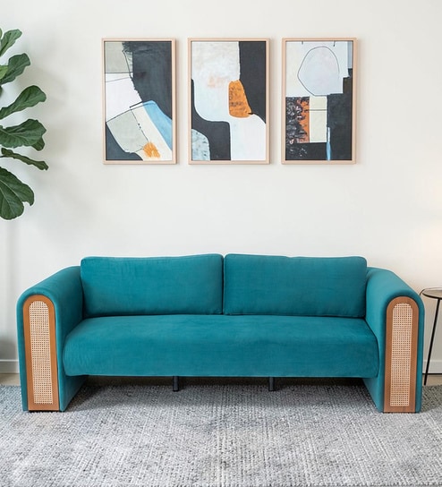 Aura 3 Seater Sofa in Blue Oasis Colour