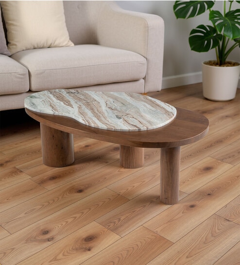 Aura Marble Coffee Table In Ipiano Finish