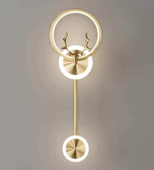 Aurora Halo 3C LED Wall Sconce Metal Acrylic Gold