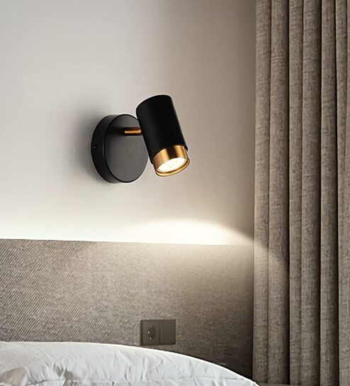 Austin 15W Spot Wall Highlighter Light Gold & Black Body Warm White + Natural White LED Modern Wall Light for Home