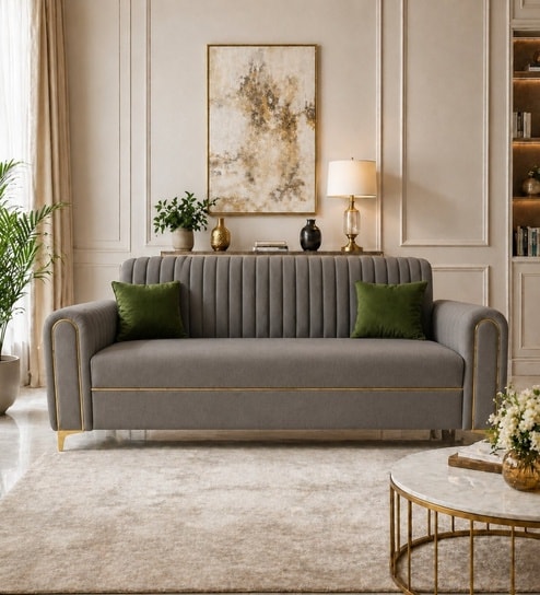Austin 3 Seater Sofa In Grey Color