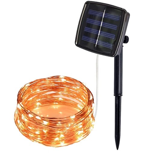 Auto On/OFF 5 Mtrs (50 LED) Yellow Colour Solar Powered LED String Light