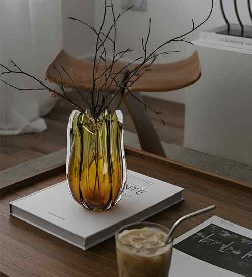 Autumn Meadow Glass Vase